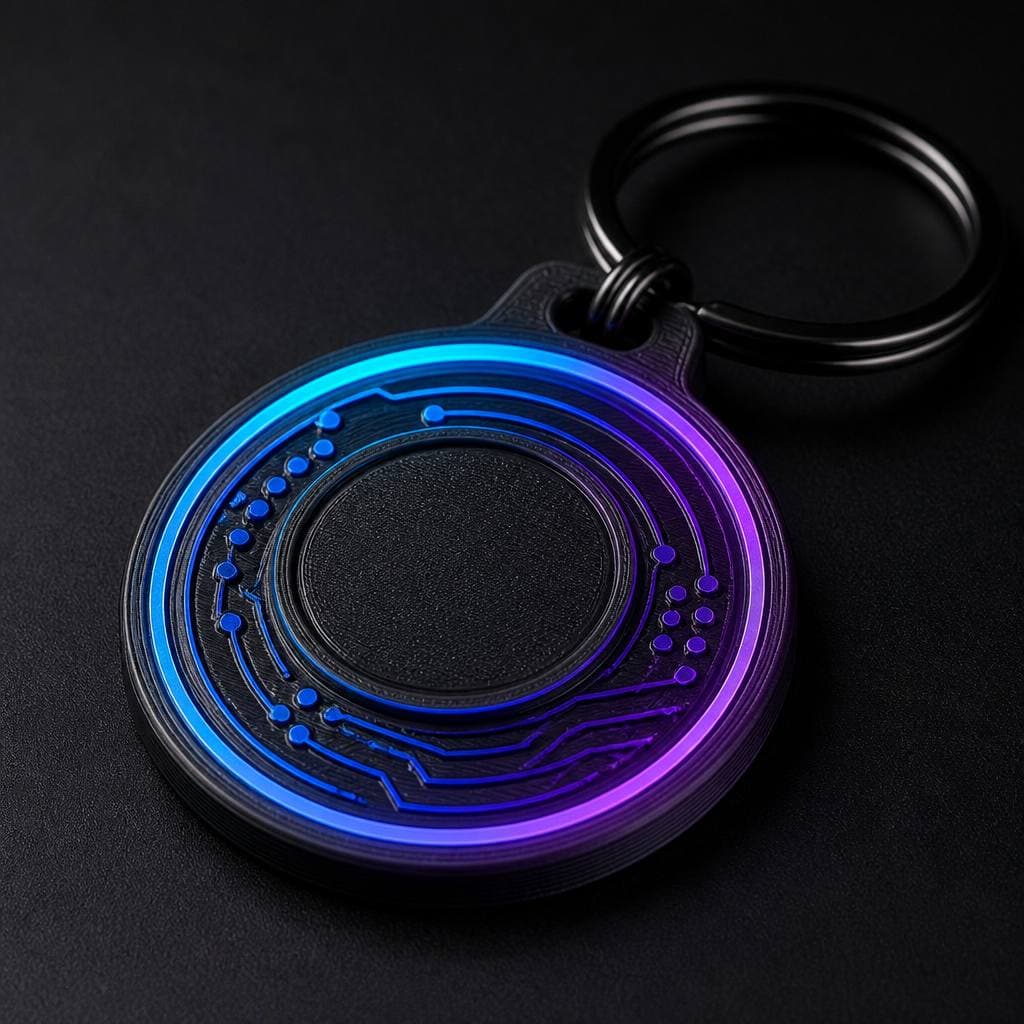 Chaveiro com tecnologia NFC impresso em 3D
