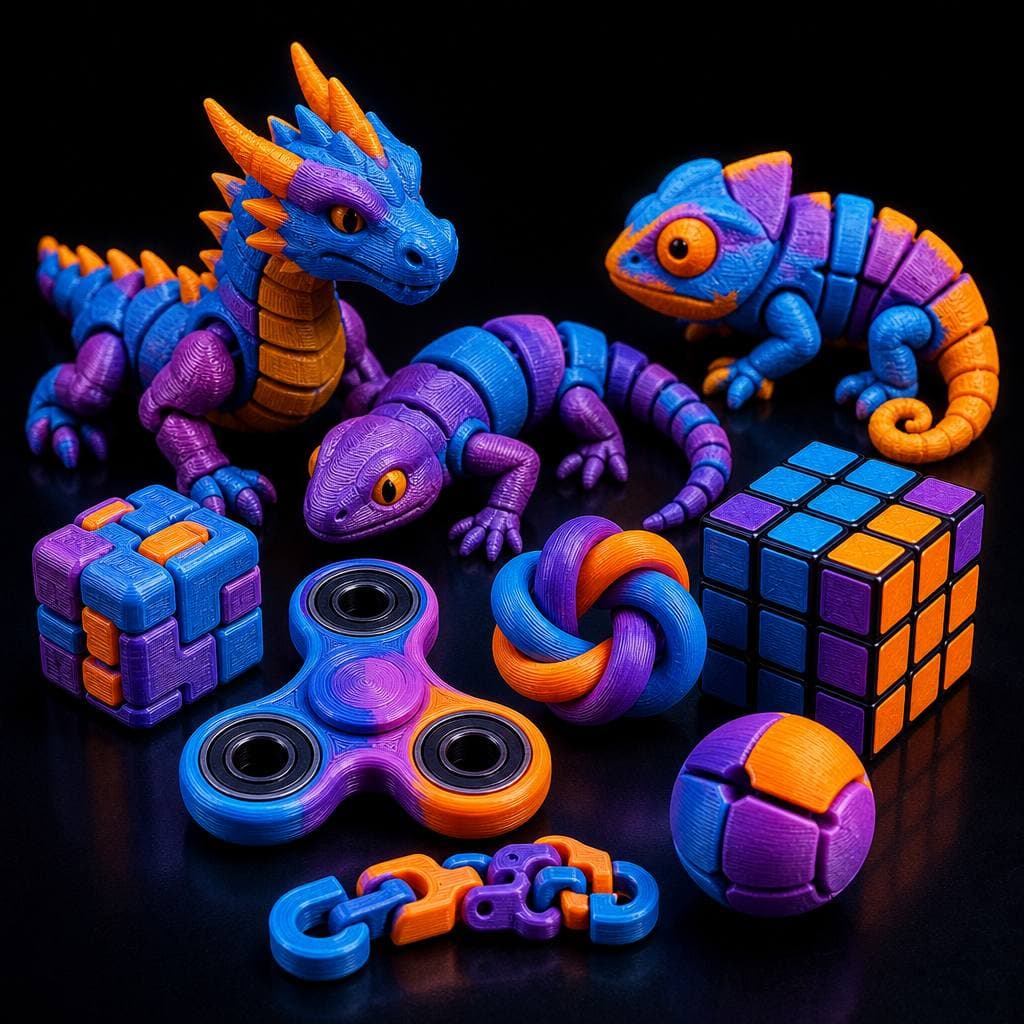 Objetos articulados e peças sensoriais impressas em 3D