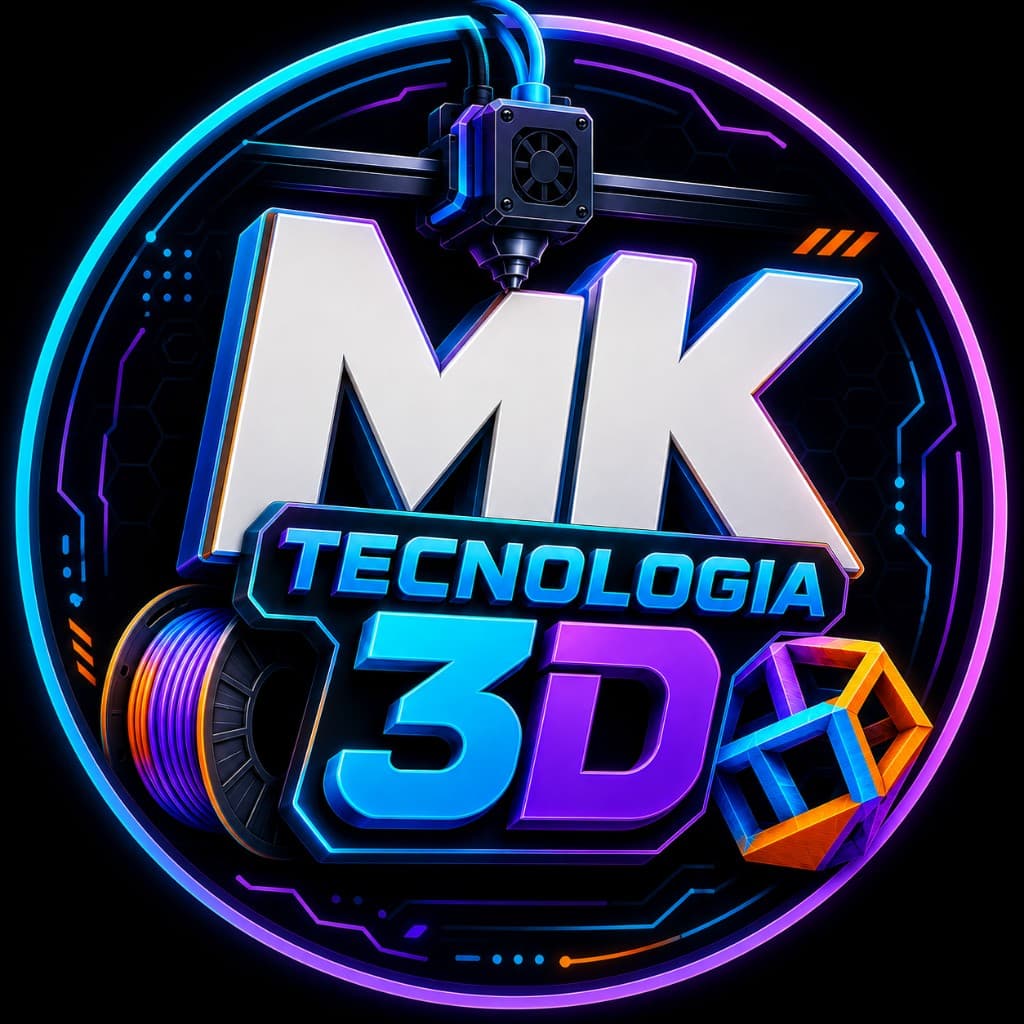 Logo MK TEC 3D — criatividade, tecnologia e impressão 3D